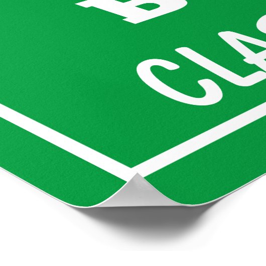 Poster Green White Félicitations (Coin)