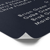 Poster Greenery and Gold Leaf | Dark Navy Alphabetical (Coin)