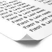 Poster Greenery Elegant Wedding Seating Chart (Coin)