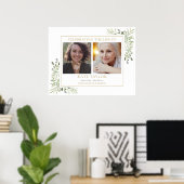 Poster Greenery Funeral Celebration Of Life 2 Photo (Bureau à domicile)