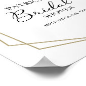 Poster Greenery Geometric Bridal Shower Welcome (Coin)