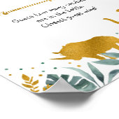 Poster Greenery Gold Safari Devine Combien De Jeu Signe (Coin)