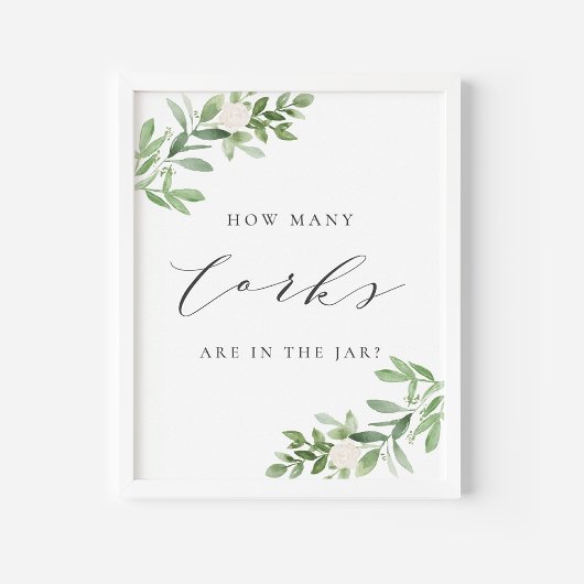 Poster Greenery Grey Combien de lièges sont dans le Jeu J