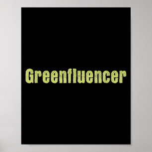 Poster Greenfluencer esthétique rétro amoureux des plante