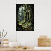 Poster Greenhouse Ivy Fern Print, Dark Academia Botanical (Cuisine)