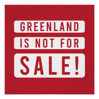 Poster greenland is not for sale political protest americ