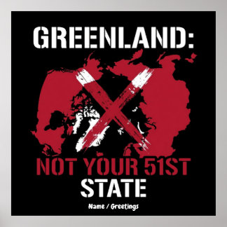 Poster Greenland Sovereignty Not Your 51st State Arctic 