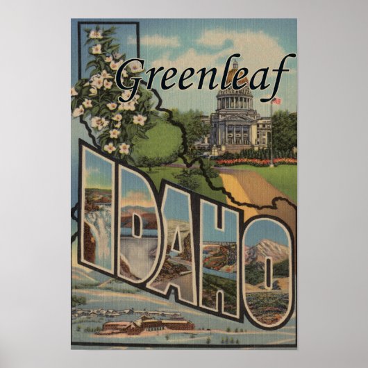 Poster Greenleaf, Idaho - Scènes de grandes lettres (Devant)