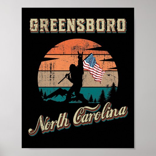 Poster Greensboro Caroline du Nord (Devant)