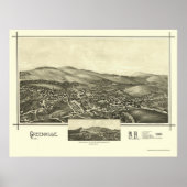 Poster Greenville, NH Panoramic Map - 1886 (Devant)