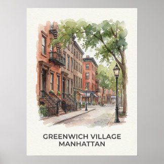 Poster Greenwich Village Manhattan