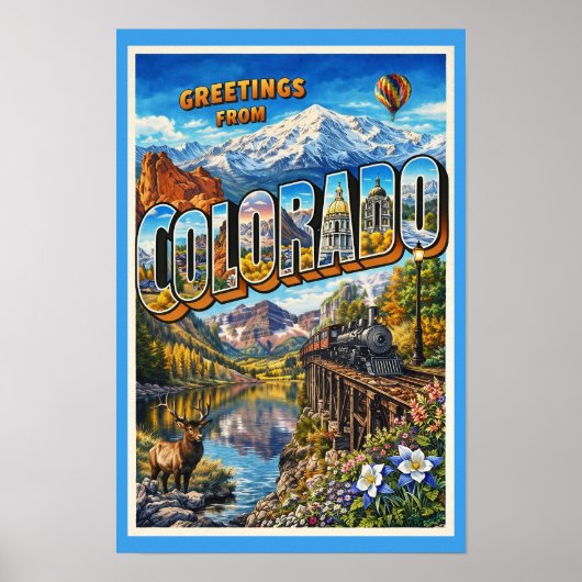 Poster Greetings from Colorado (Devant)