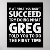 Poster GREG Nom Cadeau Personnalisé Anniversaire Fun Chri (Devant)