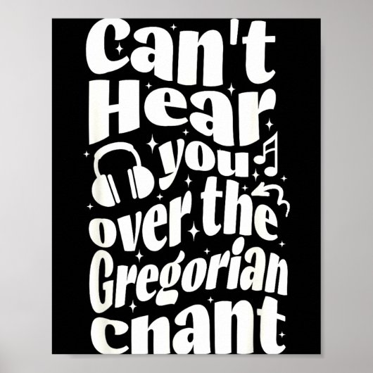 Poster Gregorian Chant Funny Catholic Traditional Latin M (Devant)