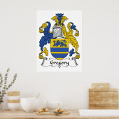 Poster Gregory Family Crest (Cuisine)