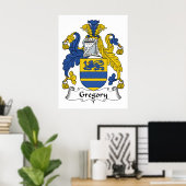 Poster Gregory Family Crest (Bureau à domicile)