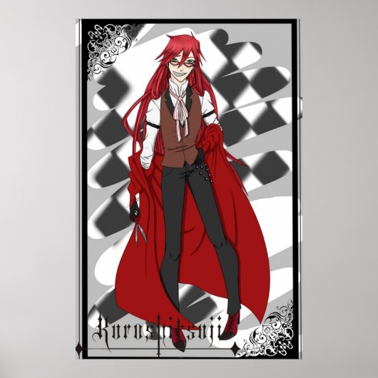Poster Grell Sutcliff from Kuroshitsuji  Black Butler (Devant)