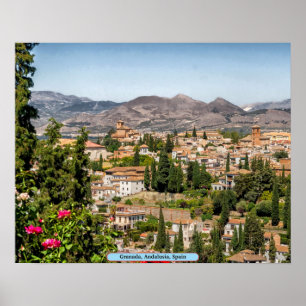 Poster Grenade, Andalousie, Espagne