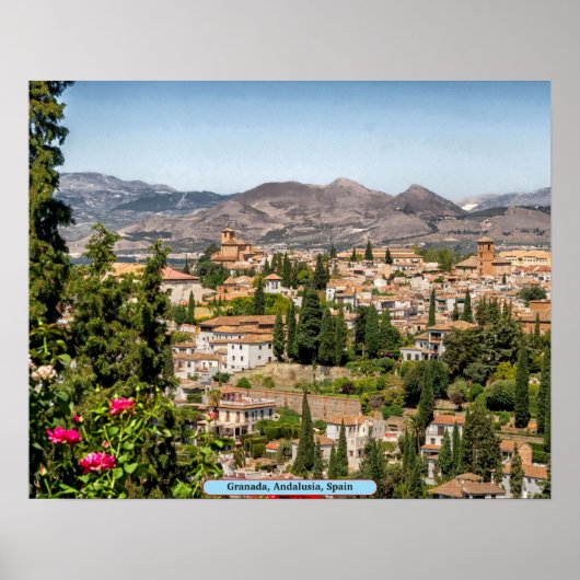 Poster Grenade, Andalousie, Espagne (Devant)