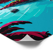 Poster Grenade Caraïbes illustration de voyage vintage (Coin)