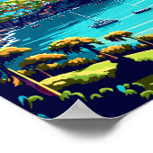 Poster Grenade Caraïbes illustration de voyage vintage (Coin)