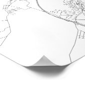 Poster Grenade, Espagne (noir sur blanc) (Coin)