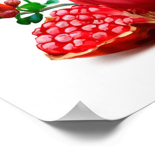 Poster grenade et éclaboussure. Image aquarelle (Coin)