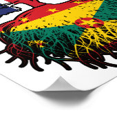 Poster Grenade Grenade Royaume-Uni Drapeau des racines d' (Coin)