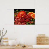 Poster Grenade, orange et menthe (Cuisine)