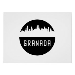 Poster Grenade villes d'Espagne