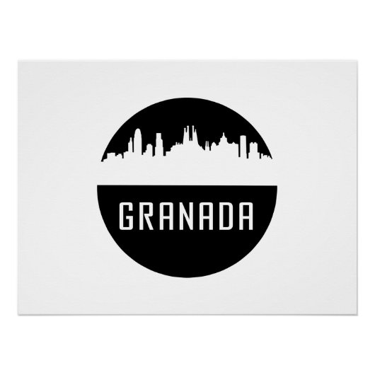 Poster Grenade | villes d'Espagne (Devant)