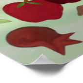 Poster Grenades et pommes Année douce Imprimer (Coin)