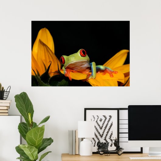 Poster grenouille (Bureau à domicile)