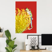 Poster grenouille (Bureau à domicile)