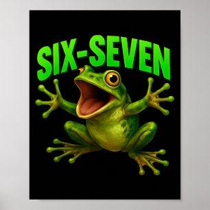 Poster Grenouille 67 Mème Six Sept Drôle Gen Alpha 