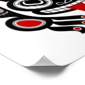 Poster Grenouille à araignée rouge et noire (Coin)