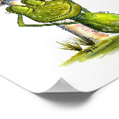 Poster Grenouille à couchage lunaire sous un champignon (Coin)