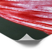 Poster Grenouille à feuilles rouges (Coin)