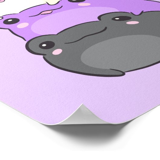 Poster Grenouille à fierté non binaire - Cute Kawaii gren (Coin)