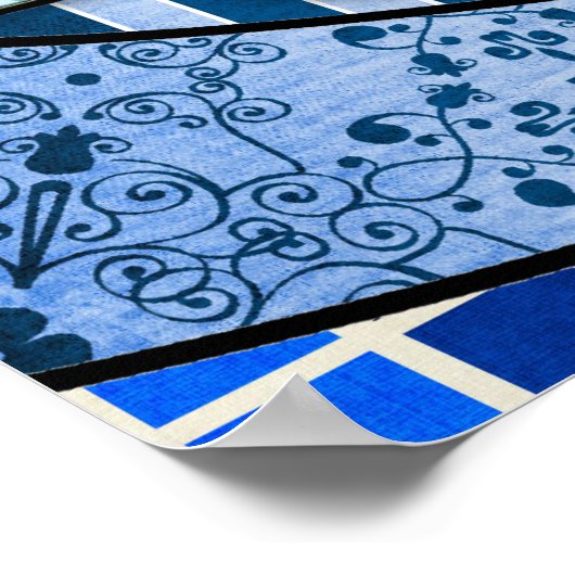 Poster Grenouille à motifs dans un étang (Coin)