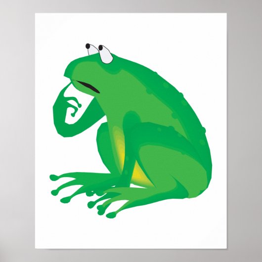 Poster grenouille à pensée stupide (Devant)