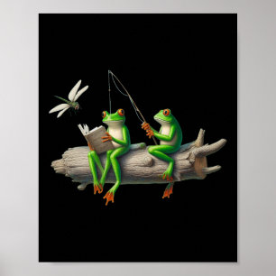 Poster Grenouille à quatre pattes sur une grenouille de b
