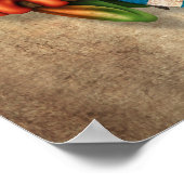 Poster Grenouille arborescente Jouer Guitare du drapeau d (Coin)