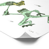 Poster Grenouille attraper des papillons (Coin)