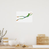 Poster Grenouille aux yeux rouges saut (Cuisine)