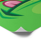 Poster Grenouille avec dessin sur la langue (Coin)