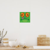 Poster Grenouille avec dessin sur la langue (Cuisine)