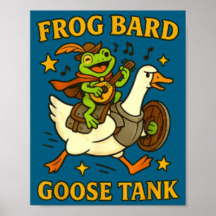 Poster Grenouille Barde Oie Tank Drôle Dnd Fête Duo Rpg A