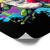 Poster Grenouille Boxeur Avec Gants De Boxe Kickboxing Dr (Coin)