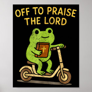 Poster Grenouille chrétienne pour aller louer le Seigneur